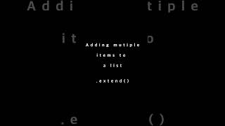 1 Minute Python: Working with Lists #shorts