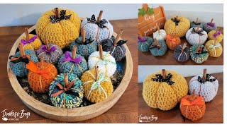 How to Crochet Ribbon Pumpkins | Cute and Easy Fall Decor Tutorial!