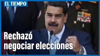 Maduro carga contra Guaidó tras nueva propuesta de negociación de elecciones | El Tiempo