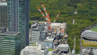 【NHK放送センター建替工事】情報棟（Ⅰ期）の建設状況（2023年8月5日）