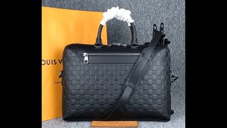 Louis Vuitton Porte Documents Jour briefcase Damier Infini Calfskin N48261 size:37×26×6cm unboxing