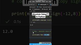 fabs functon of #python 🔥