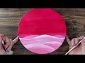 pink landscape painting acrylic painting for beginners step by step acrylic painting asmr 236