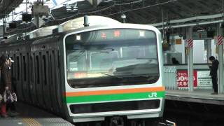 Ｅ２３１系１０００番台宇都宮線普通上野行き浦和駅入線～発車その３