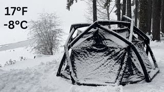 -8°C Sole Winter Camping in Snow with Inflatable Tent - Winter Snow Camping