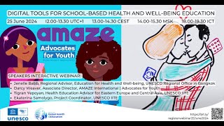 Webinar: Digital tools for school based health and well being education 2/2