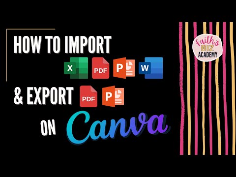 How To Import And Export Files On Canva - YouTube