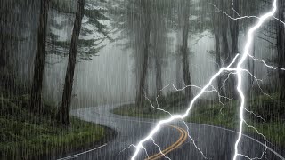 🔴 Heavy Rainstorm \u0026 Thunder Sounds for Relaxing Sleep | Nature Sleep Sounds | Relaxing Rain Ambience