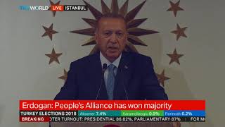 Turkey's President Erdogan heralds election win