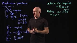 Simple pendulum with friction and forcing | Lecture 27 | Differential Equations for Engineers