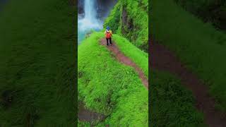 Kumbhe Waterfall in Raigad, Maharashtra 🥵🥵 #kumbhewaterfall #raigad #maharashtra #monsoon