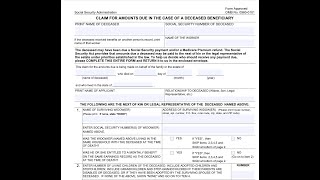 Form SSA 1724 Walkthrough: Claiming money owed to a deceased beneficiary