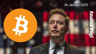 Analisa Pagi - Elon Musk meneliti penggunaan Blockchain untuk Efisiensi, BTC perform baik di January