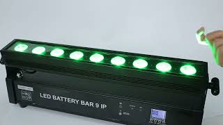 LH-E026 Waterproof 9pcs led battery bar wall washer main