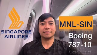 Singapore Air Economy Class Boeing 787-10 Manila to Singapore