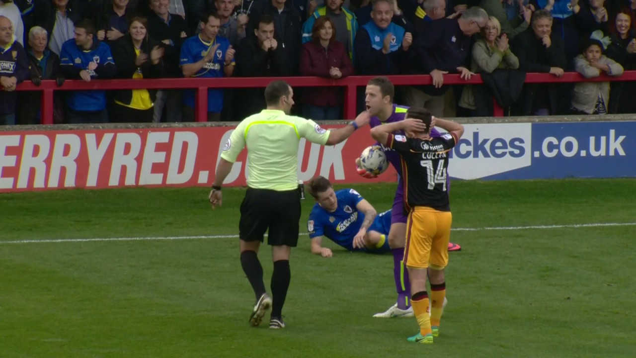 MATCH HIGHLIGHTS | AFC Wimbledon Vs Bradford City (29.10.16) - YouTube