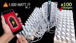 NGECAS 1 HP vs 100 CASAN (100 Chargers One Phone Experiment) World Fastest Charger?