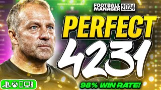 Hansi Flick PERFECT 4231 | 148 GOALS \u0026 98% Win Rate | Best FM24 Tactics