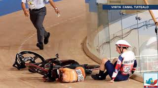 Impactante caída en keirin deja hospitalizada a ciclista holandesa Van Riessen Tokio 2020