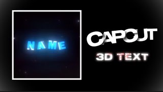 3D TEXT TUTORIAL IN CAPCUT WITHOUT NODE!