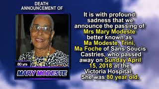 Mary Modeste short
