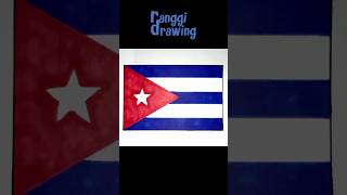 Drawing Cuba Flag