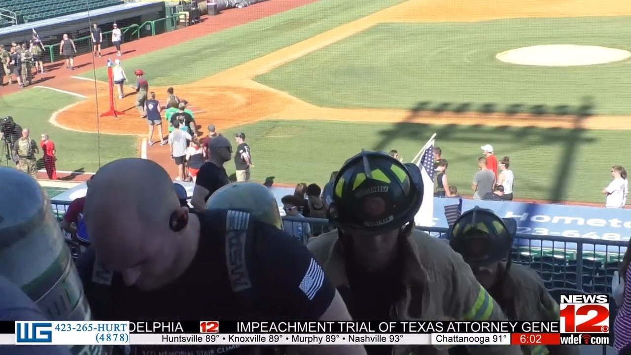 Hundreds Turn Out For 9/11 Memorial Stair Climb - YouTube