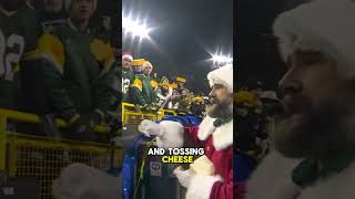 Jason Kelce Throws Cheese to the Crowd as Santa on MNF! 🎅🧀🔥