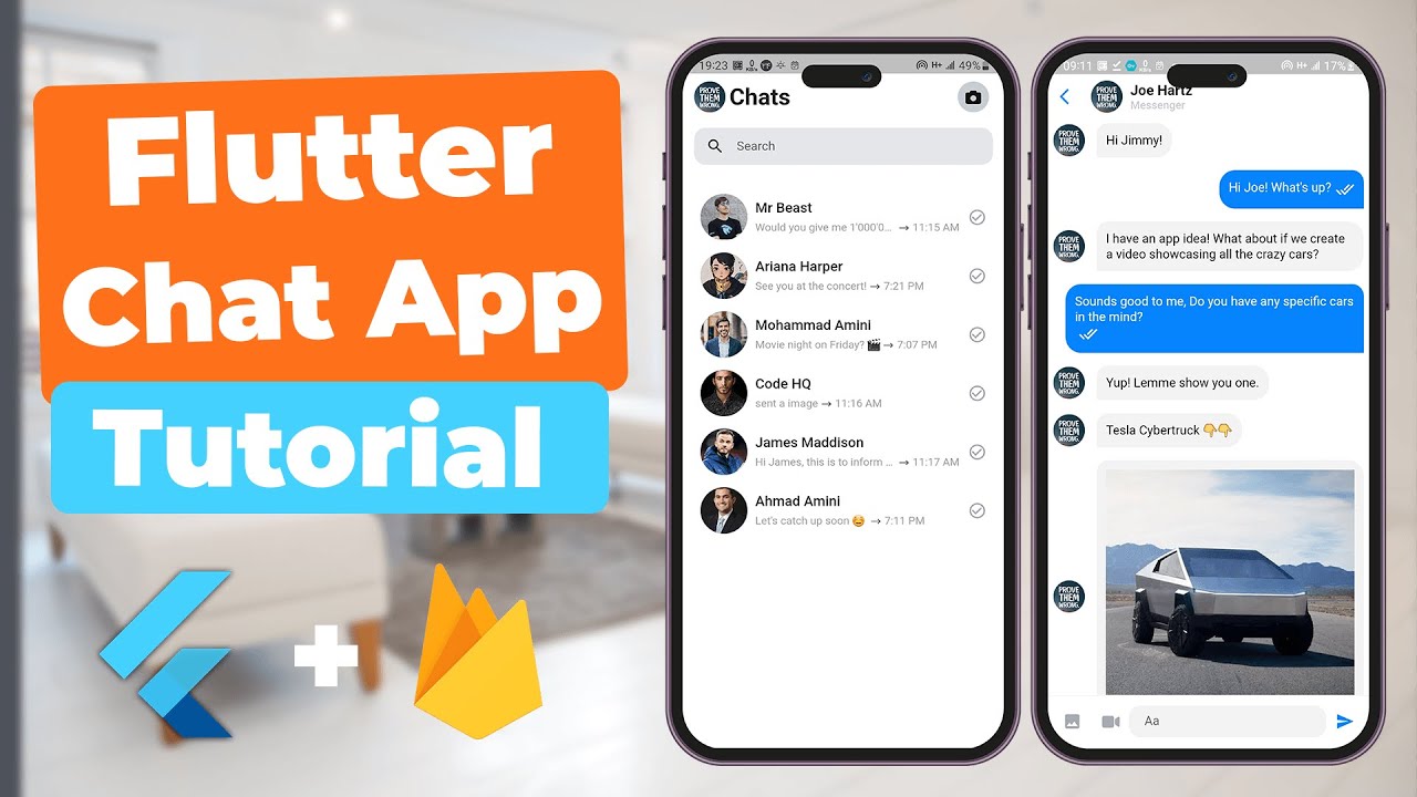 Flutter Chat App With Firebase - Real Time Messages - YouTube