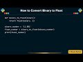 How to Convert Binary to Float