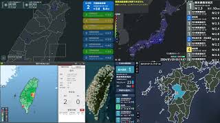 2024/01/29 02:11:22 花蓮縣萬榮鄉M5.2 最大震度4 編號113002 | 02:11:55 花蓮縣萬榮鄉M4.9 最大震度4 編號113003