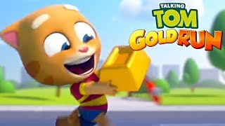 手游：汤姆猫黄金跑酷 金杰猫的农场 带上草帽跟随金杰猫向前冲！（Talking Tom Gold Run）