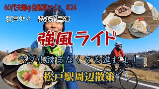 【６０代夫婦の自転車ライフ ＃24】強風ライド／ロードバイクで松戸散策