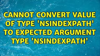 Cannot convert value of type 'NSIndexPath' to expected argument type 'NSIndexPath'
