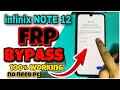 infinix NOTE 12 frp bypass | google account bypass no need pc 100% ok