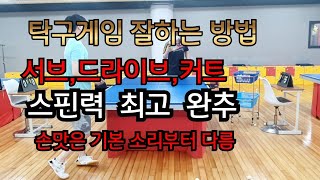 탁구게임잘하는방법,스핀력 최강러버,탁구용품추천입니다, 필요한기술을 짧은시간에 내것으로 만들기