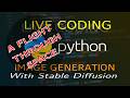 A Flight in Space: Live Stream CPU Only Image Generation by FlaskArchitect