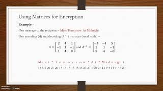 Linear Algebra in Cryptography