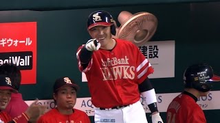 【プロ野球パ】内川「やったな！」柳田が逆転タイムリー！  2014/09/02 H-Bs