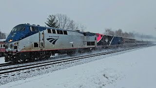 Snow Trains! Wolverine, Pere Marquette, Lake Shore Limited, \u0026 a few Norfolk Southern.