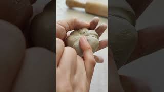 DIY how to make a clay pumpkin part 1🎃 #clayart #pumpkin #halloween #diy #diycrafts #shortsfeed