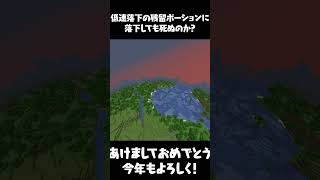 【マイクラ】低速落下の残留ポーションに落下しても死ぬのか？【マインクラフト・まいくら】#Shorts