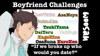 Haikyuu Text- “If we broke up, who would you date?” || Boyfriend Challenges