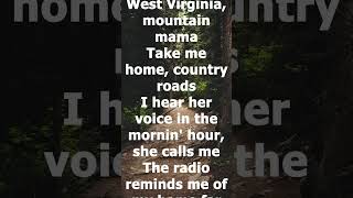John Denver - Take Me Home, Country Roads (Lyric Video) Full HD #music #takemehome #country