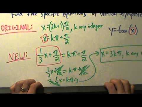 Trigonometry - Finding Vertical Asymptotes - Explanation and Example 1 - Tangent Trigonometry - Finding Vertical Asymptotes - Explanation and Example 1 - Tangent