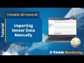 T4D Web - Importing Sensor Data Manually