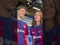 Gavi & Aitana with the new kit ❤️‍🔥 #fcbarcelona #shorts