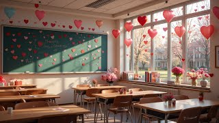 Cozy Pink Valentine's Day Ambience Classroom 💕 Valentines Lofi Study Music for Classroom