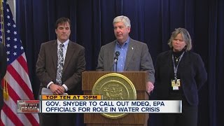 Governor to testify on Flint water crisis