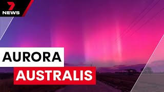 Stunning Aurora Australis lights up Australian skies | 7 News Australia